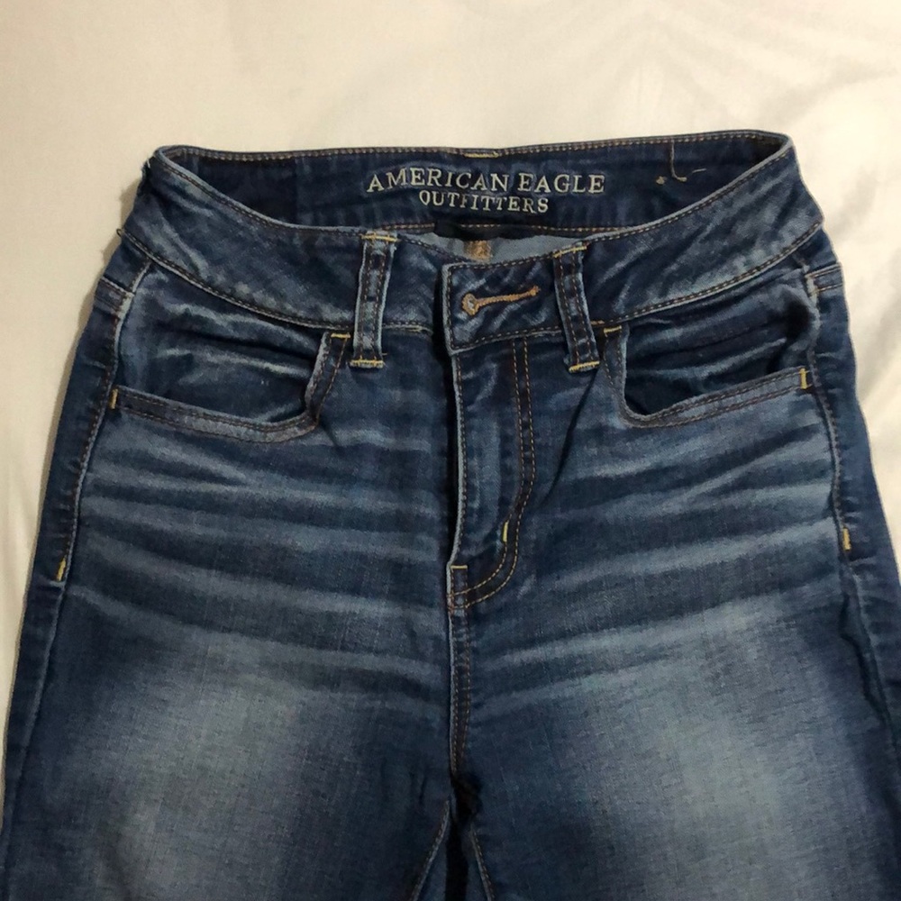 AE Super Super Stretch Hi Rise Jeggin Size 0